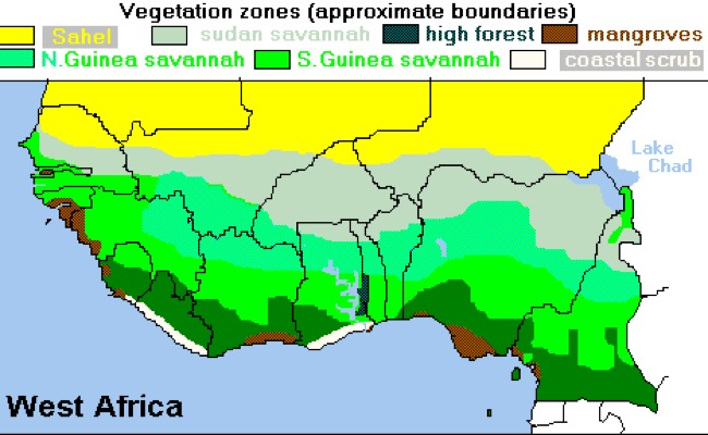 {Vegetation zones of West Africa}