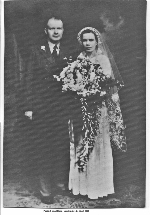 Patrick Blake and Maud Thurlow
              wedding