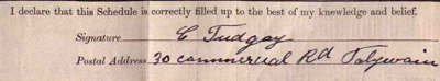 Charles Tudgay 1911 census