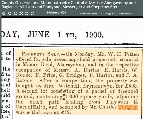 Charles Tudgay land1900