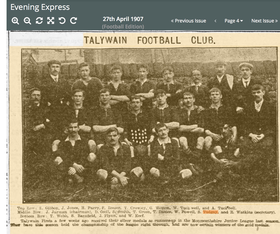 Talywain Football 1907
