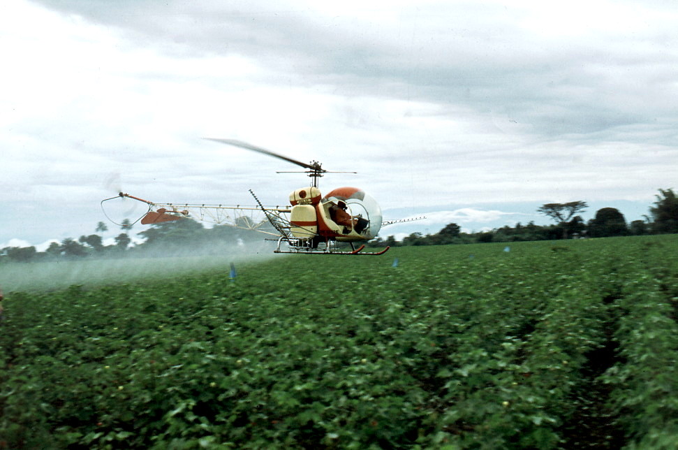 {Helicopter spraying}