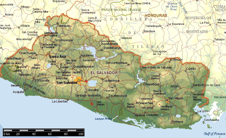 {El Salvador map}