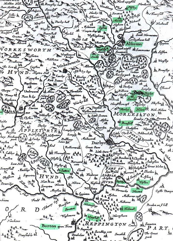 {Map of Burton Abbey Manors}