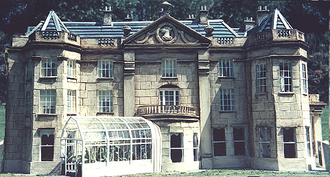 The model of Shipley Hall {Hall model side view}